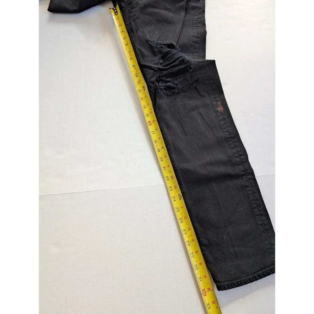 7‎ For All Mankind Jeans Paxtyn Mens 34 Black Distressed 7FAMK